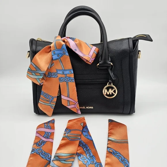 Skinny Scarf | Hand Bag, Neck Scarf (2 pieces) - Color Set #1 / Brand NEW - Picture 3 of 16